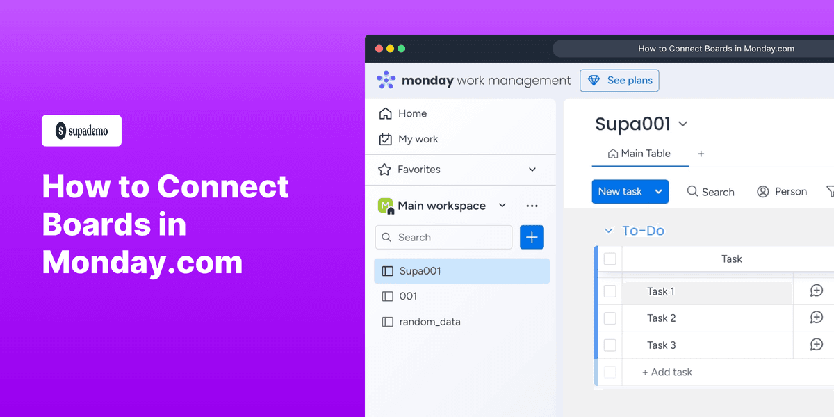 How to Connect Boards in Monday.com screenshot