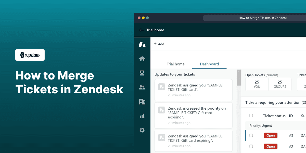 How to Merge Tickets in Zendesk screenshot