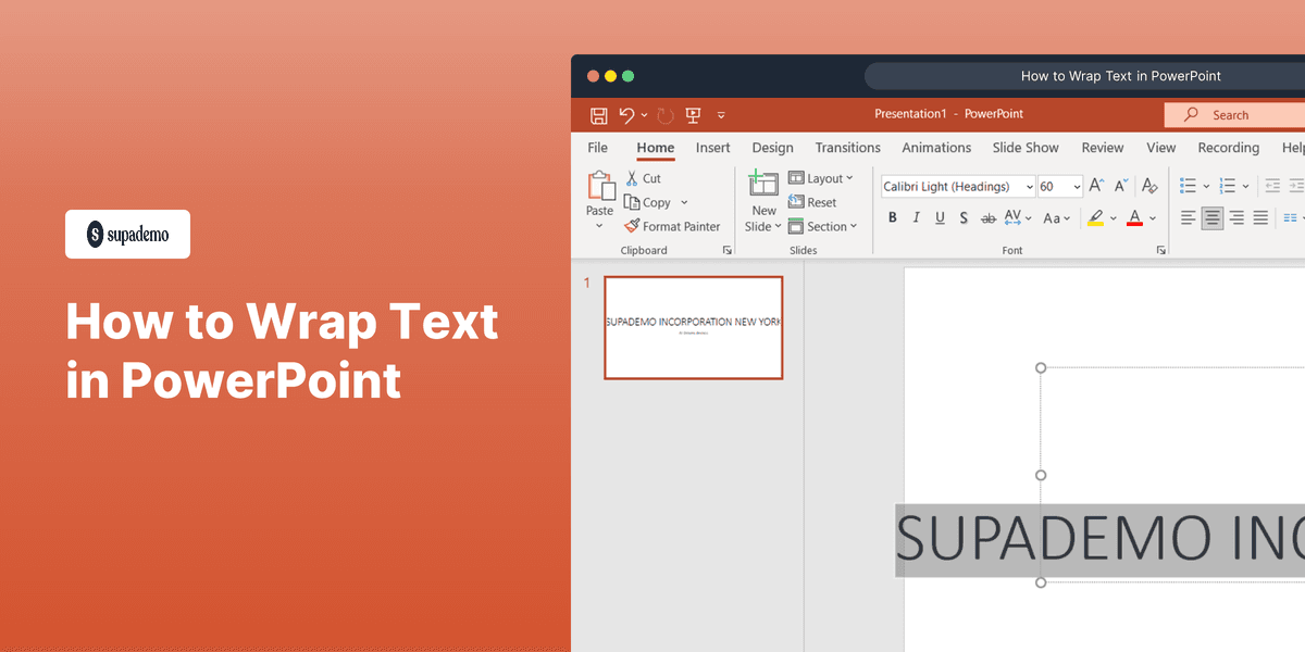 How to Wrap Text in PowerPoint screenshot
