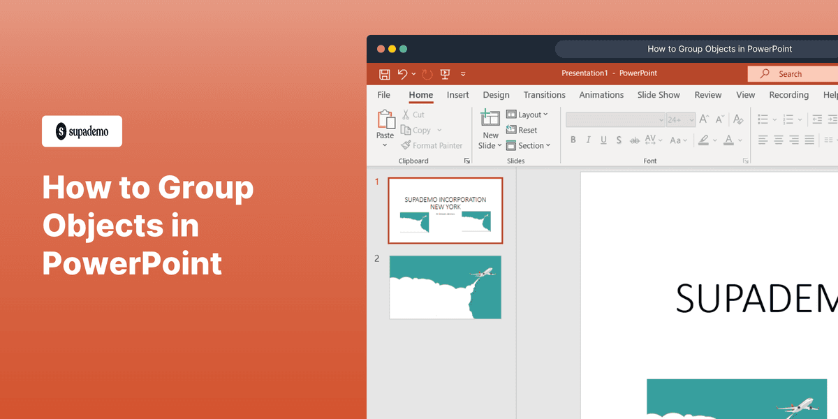 How to Group Objects in PowerPoint screenshot