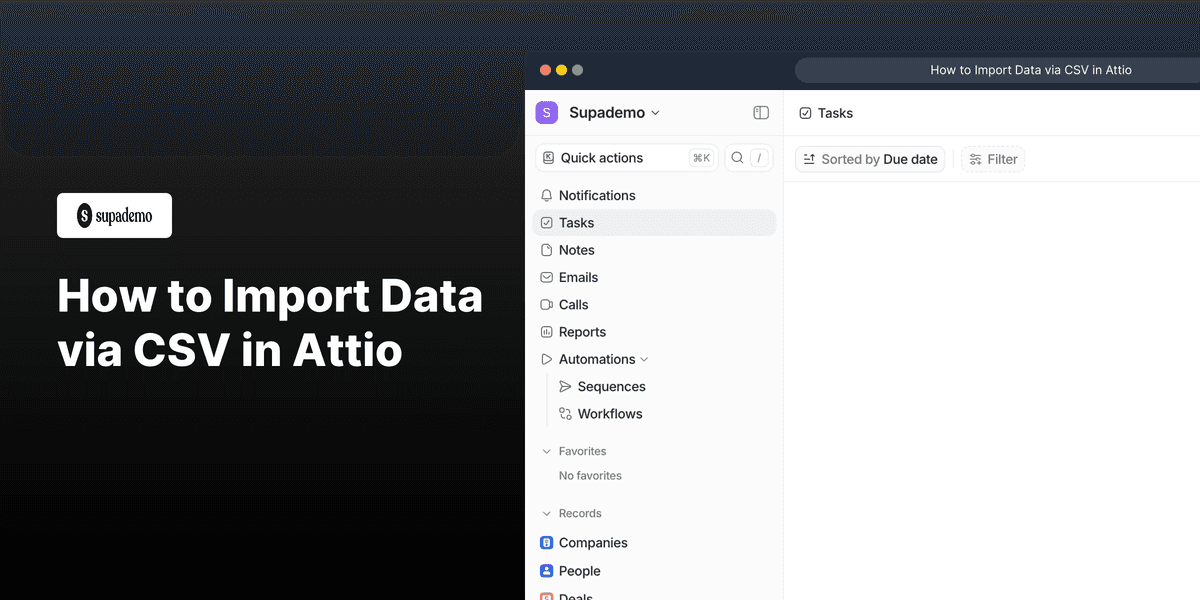 How to Import Data via CSV in Attio screenshot