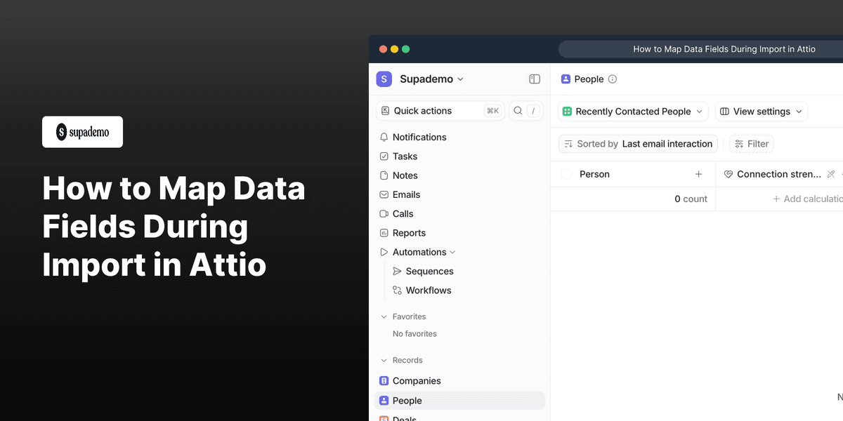 How to Map Data Fields During Import in Attio screenshot