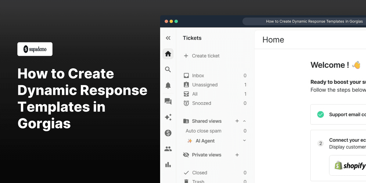 How to Create Dynamic Response Templates in Gorgias screenshot