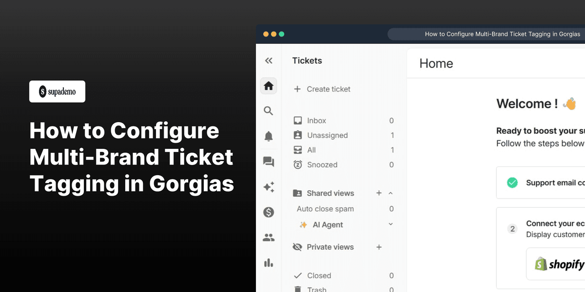 How to Configure Multi-Brand Ticket Tagging in Gorgias screenshot