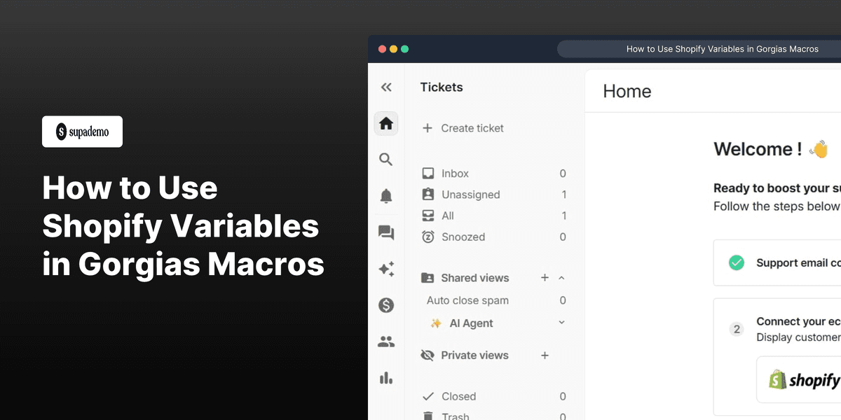 How to Use Shopify Variables in Gorgias Macros screenshot