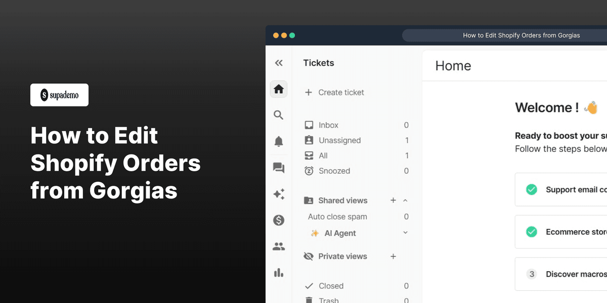 How to Edit Shopify Orders from Gorgias screenshot