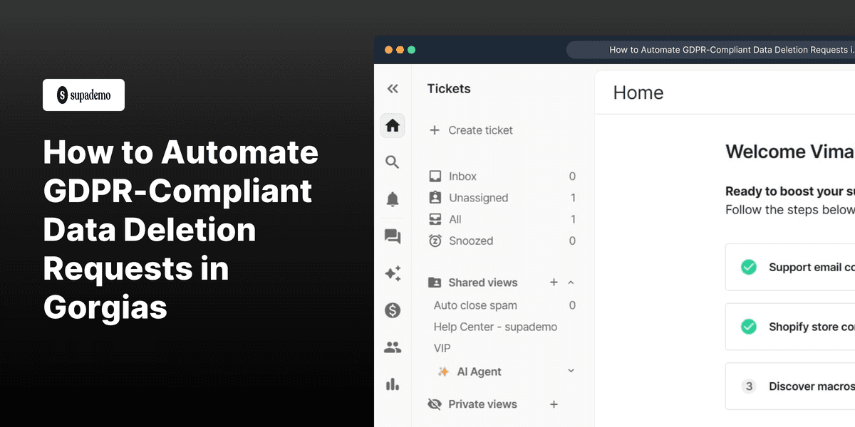 How to Automate GDPR-Compliant Data Deletion Requests in Gorgias screenshot
