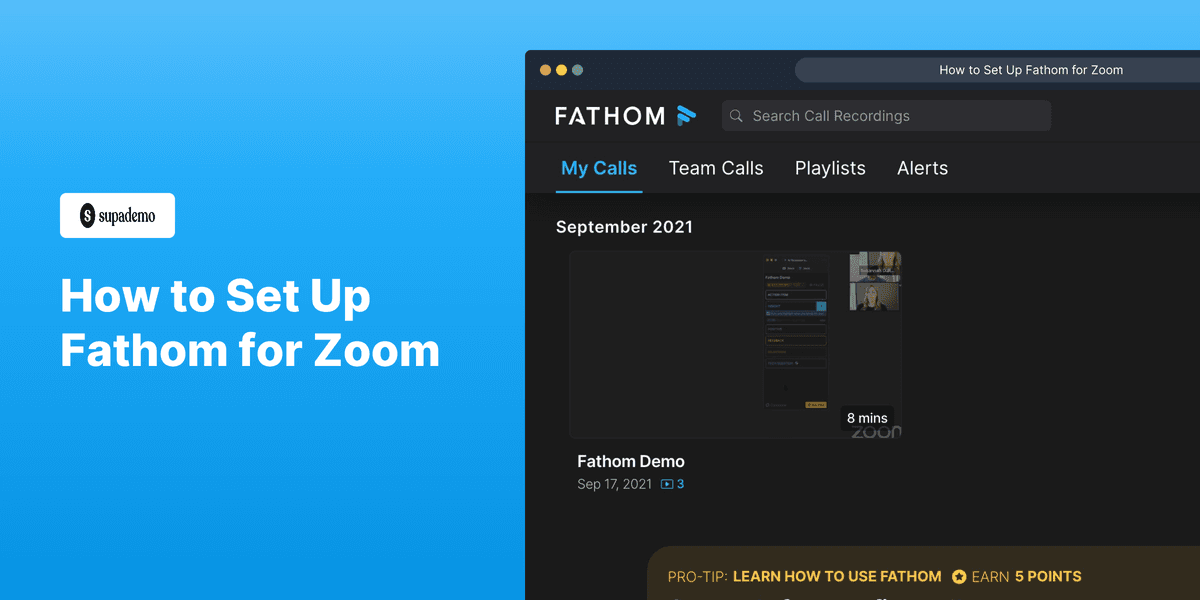 How to Set Up Fathom for Zoom screenshot