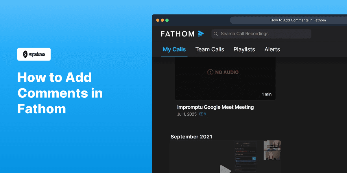 How to Add Comments in Fathom screenshot
