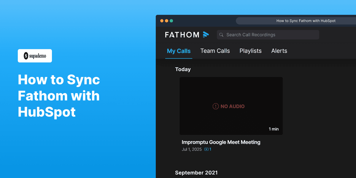 How to Sync Fathom with HubSpot screenshot