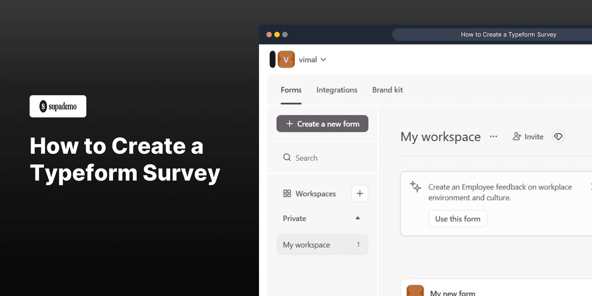 How to Create a Typeform Survey screenshot