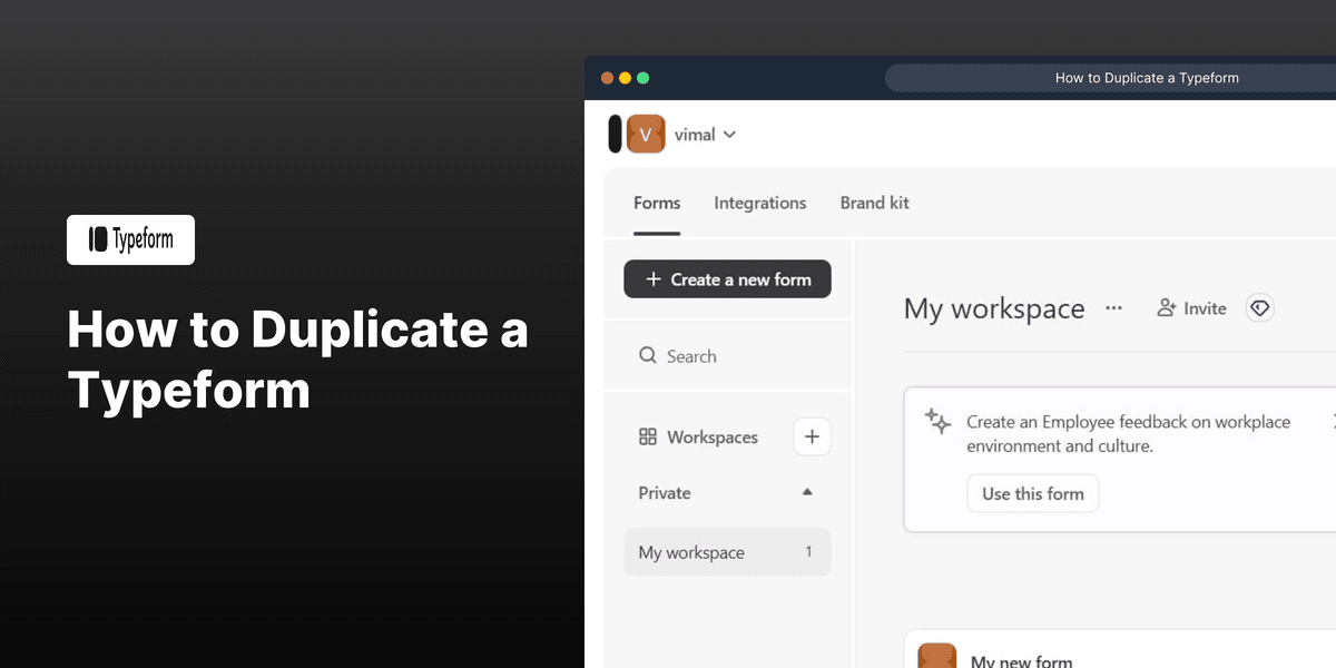 How to Duplicate a Typeform screenshot