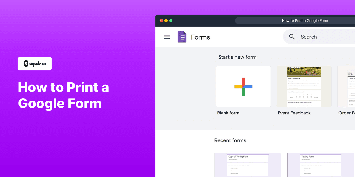 How to Print a Google Form screenshot