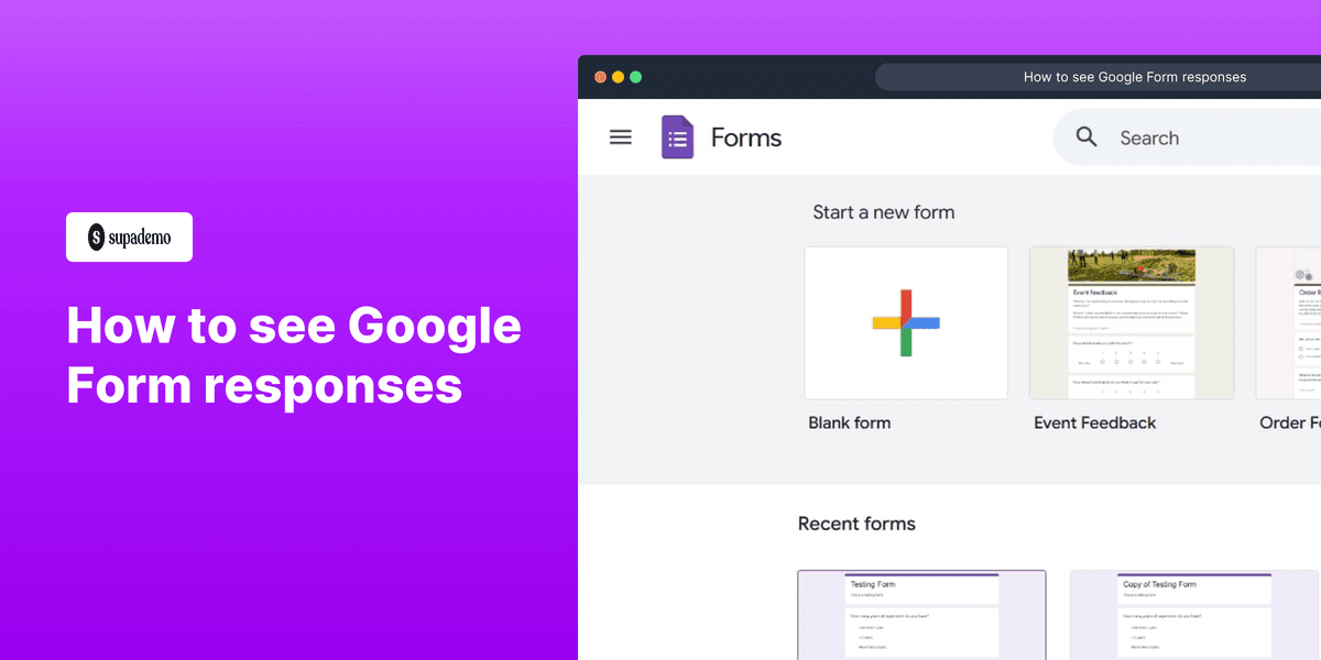How to see Google Form responses screenshot