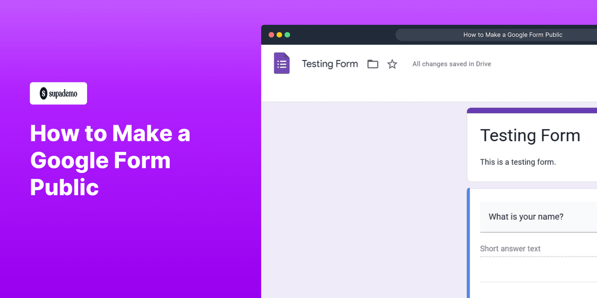 How to Make a Google Form Public screenshot