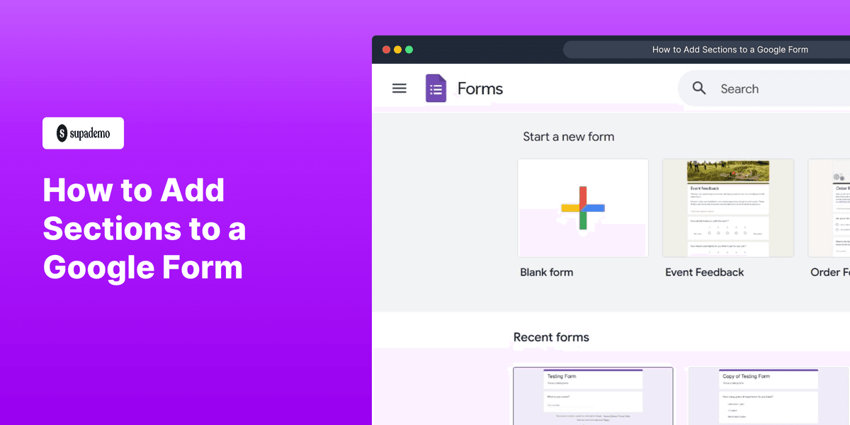 How to Add Sections to a Google Form screenshot