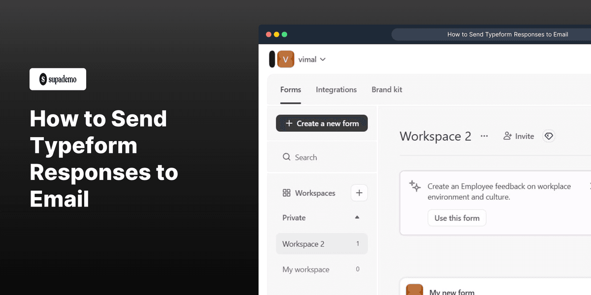 How to Send Typeform Responses to Email screenshot