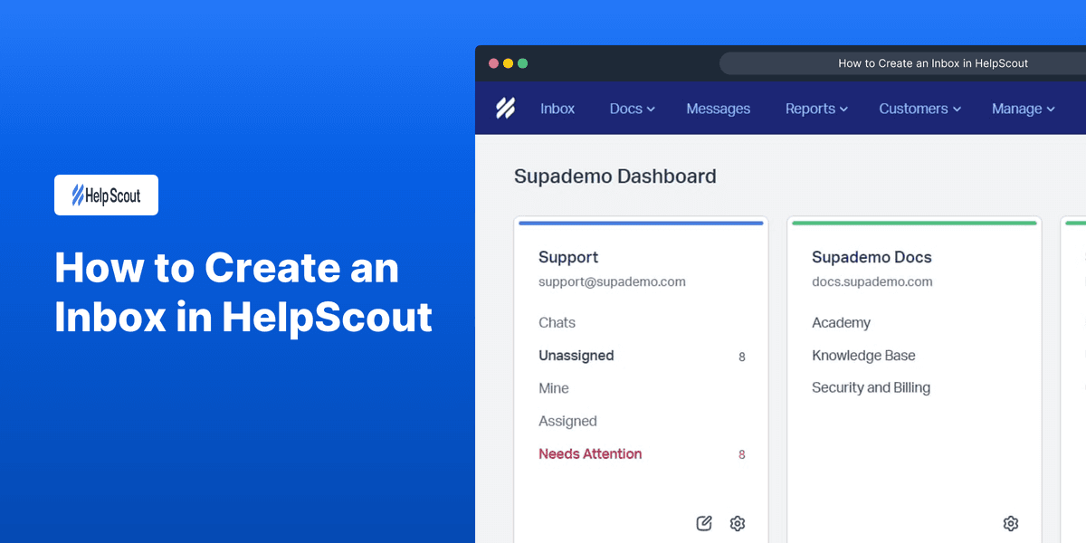 How to Create an Inbox in HelpScout screenshot