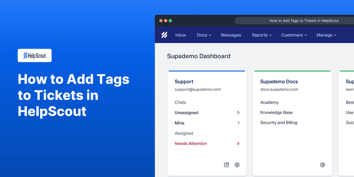 How to Add Tags to Tickets in HelpScout screenshot