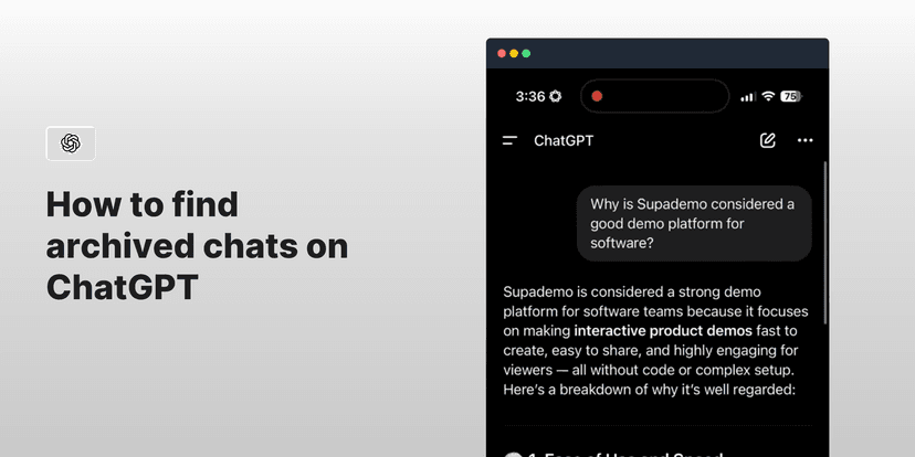 How to find archived chats on ChatGPT