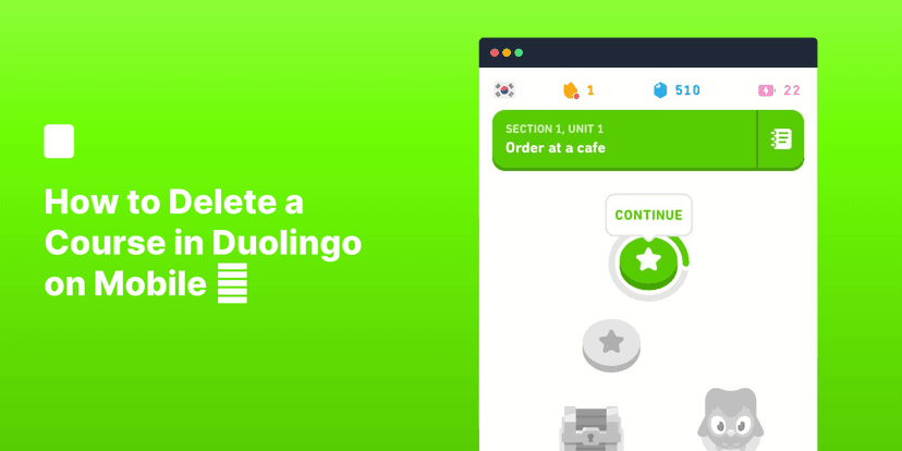 Delete a Course in Duolingo