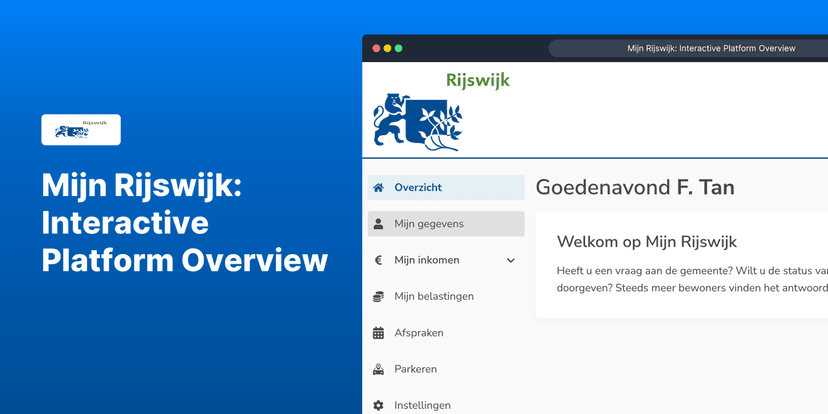 Manage Personal Profile and Services in Mijn Rijswijk