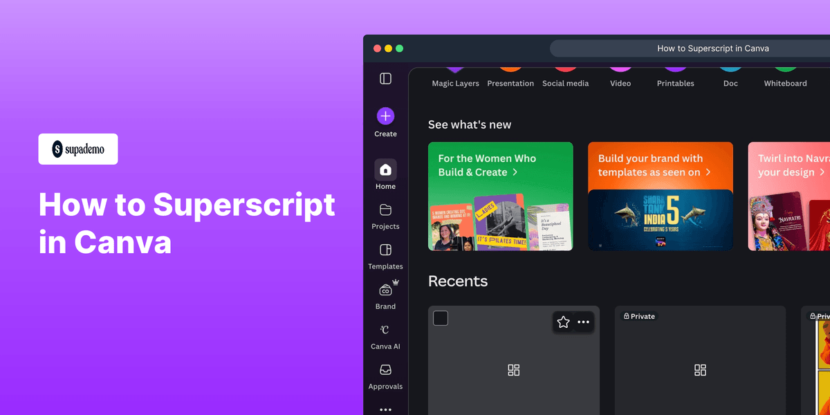 How to Superscript in Canva screenshot
