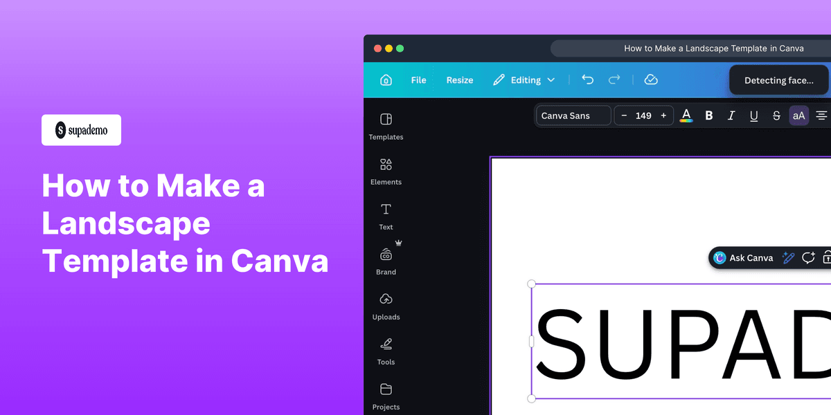 How to Make Landscape Template in Canva screenshot