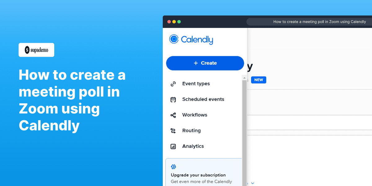 How to create a meeting poll in Zoom using Calendly screenshot