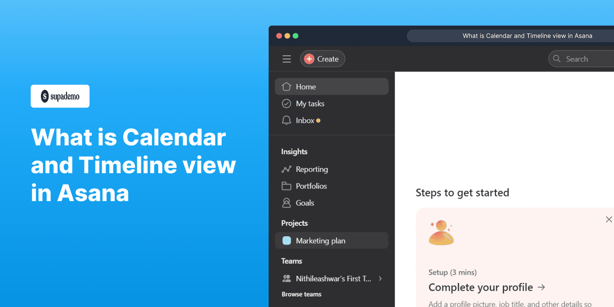 How to set up Calendar and Timeline view in Asana screenshot