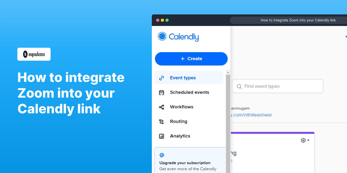 How to integrate Zoom into your Calendly link screenshot