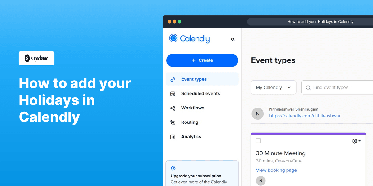 How to add holidays blackouts in Calendly screenshot