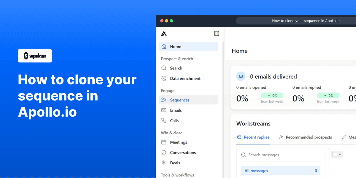 How to clone your sequence in Apollo.io screenshot