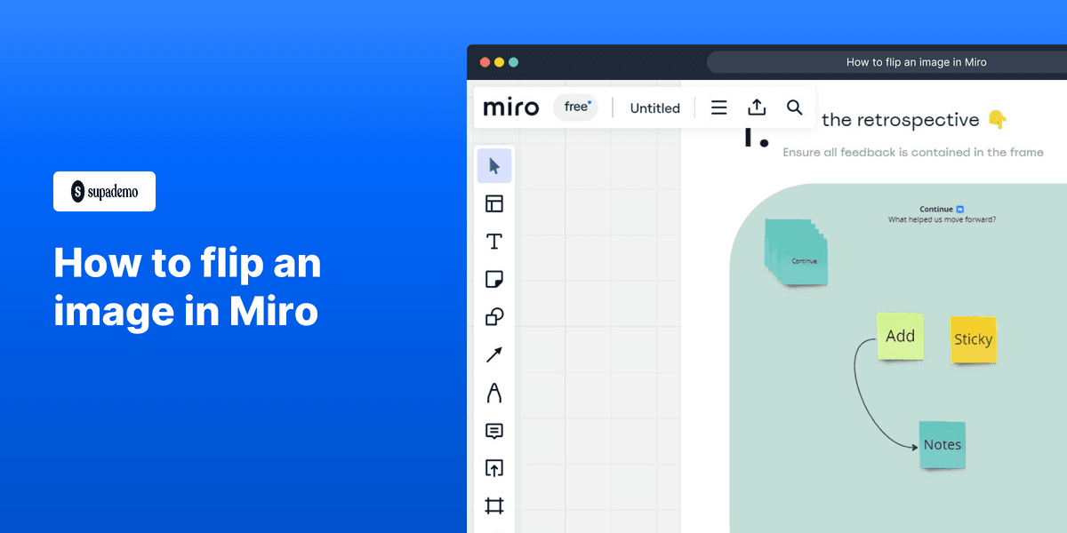 How to rotate and lock an image in Miro screenshot