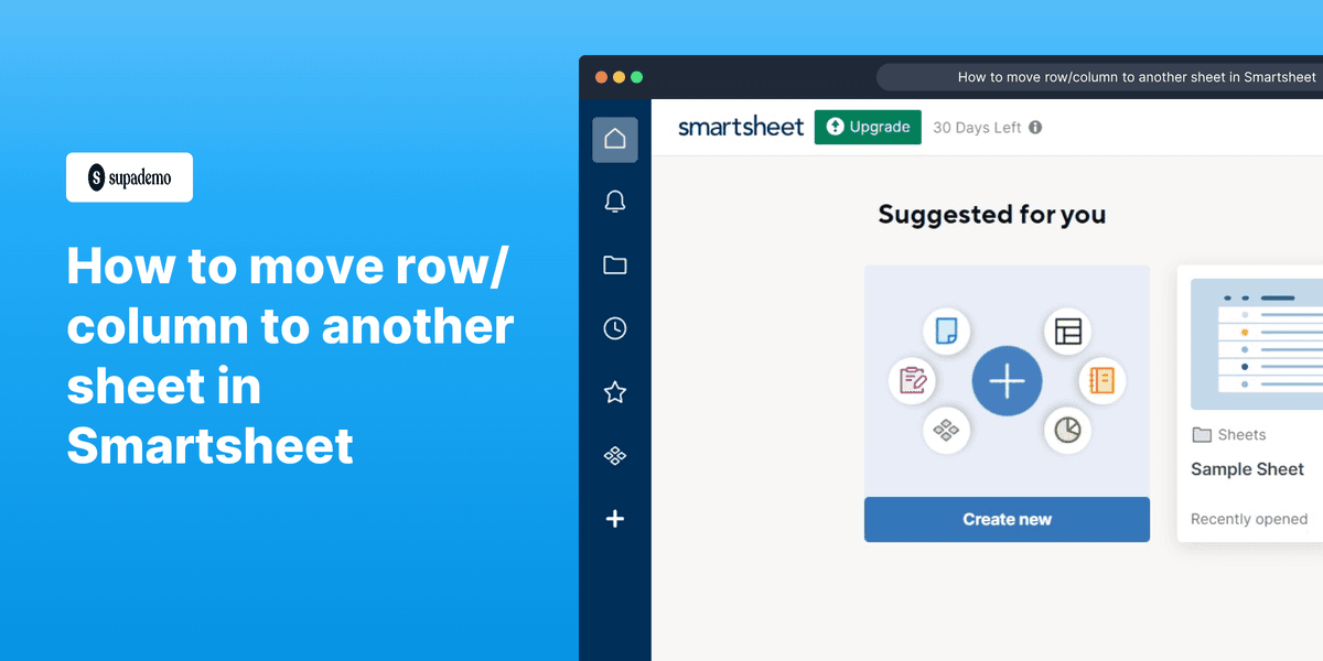 How to move a row or column to another sheet in Smartsheet screenshot