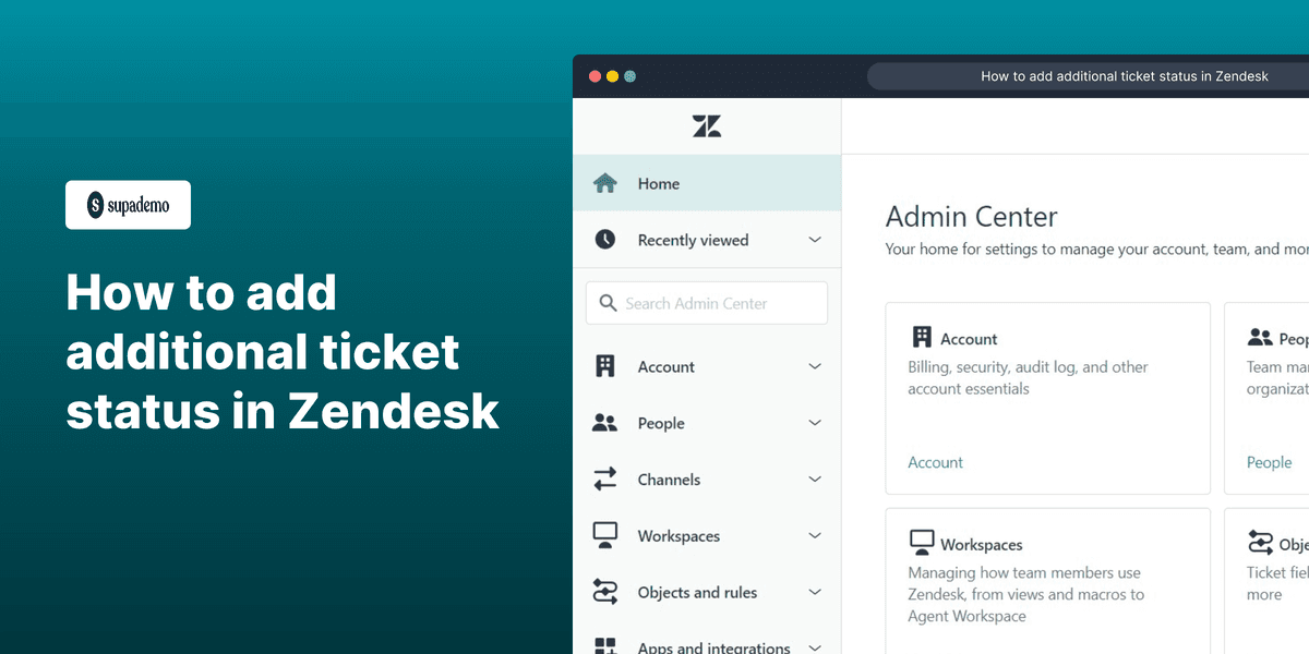 How to add additional ticket status in Zendesk screenshot
