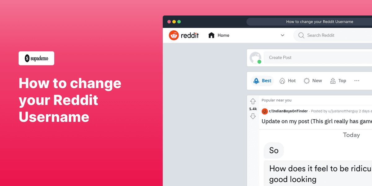 How to change your Reddit Username screenshot