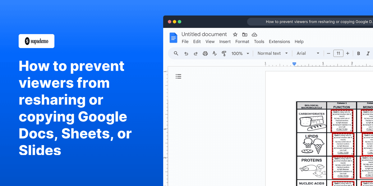 How to prevent viewers from resharing or copying Google Docs, Sheets, or Slides screenshot