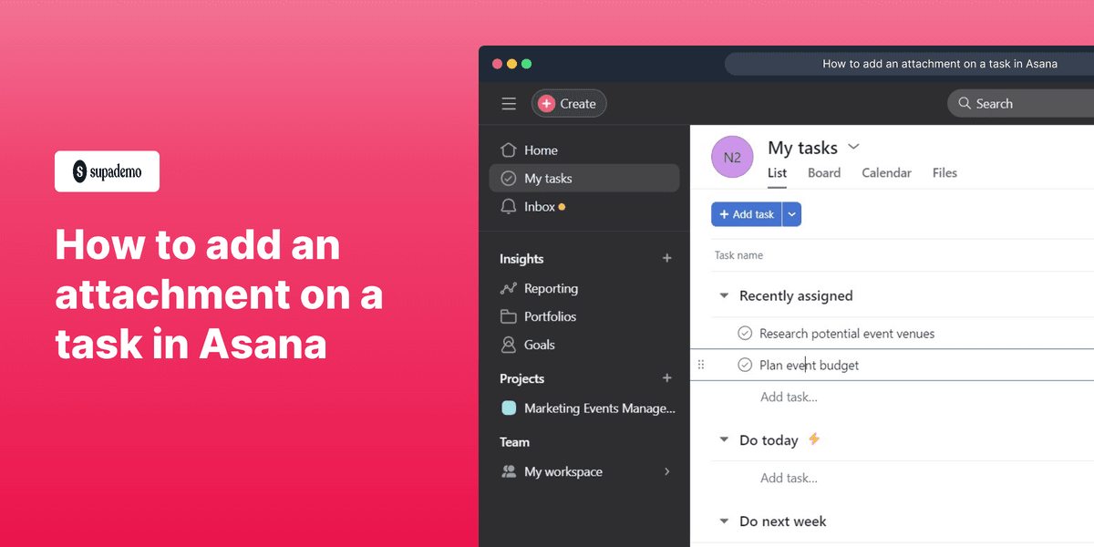 How to add an attachment on a task in Asana screenshot