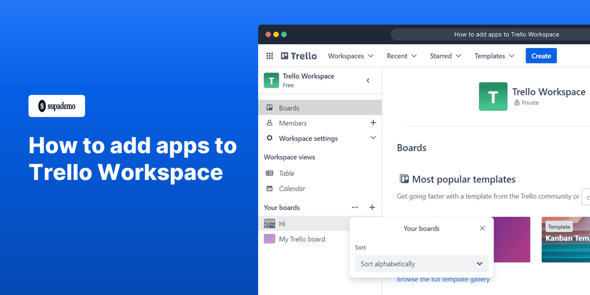 How to add apps to your Trello workspace screenshot