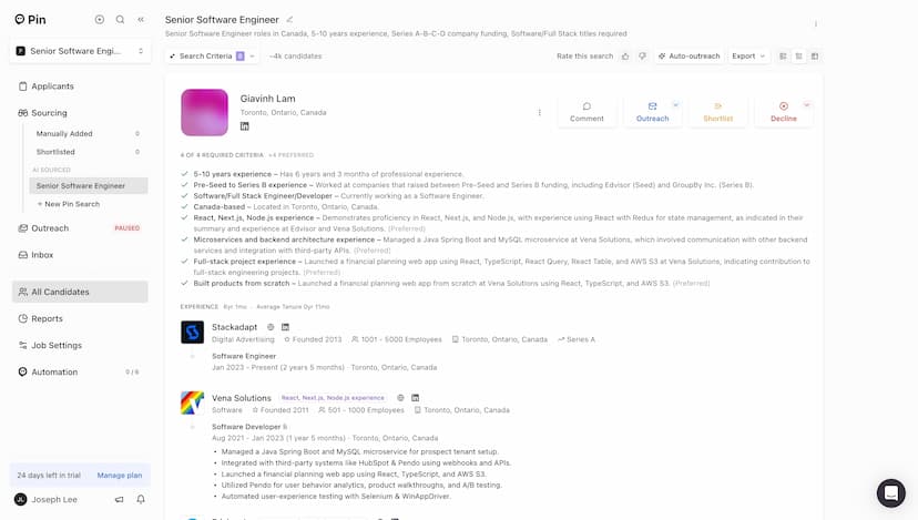 Interactive demo of Pin.com