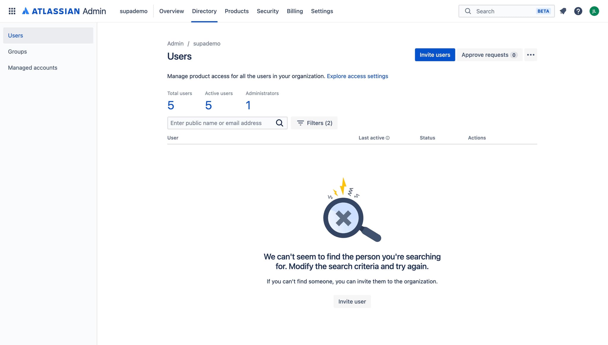 Update the user status
