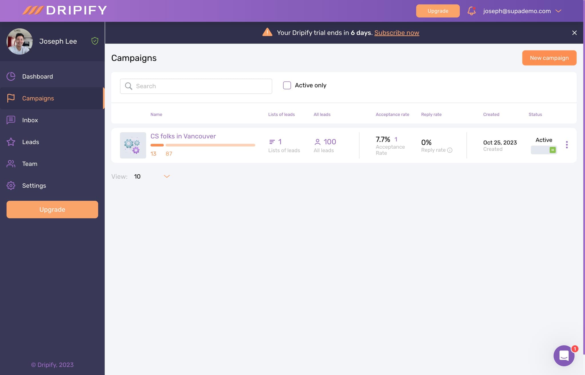 Create a New Campaign