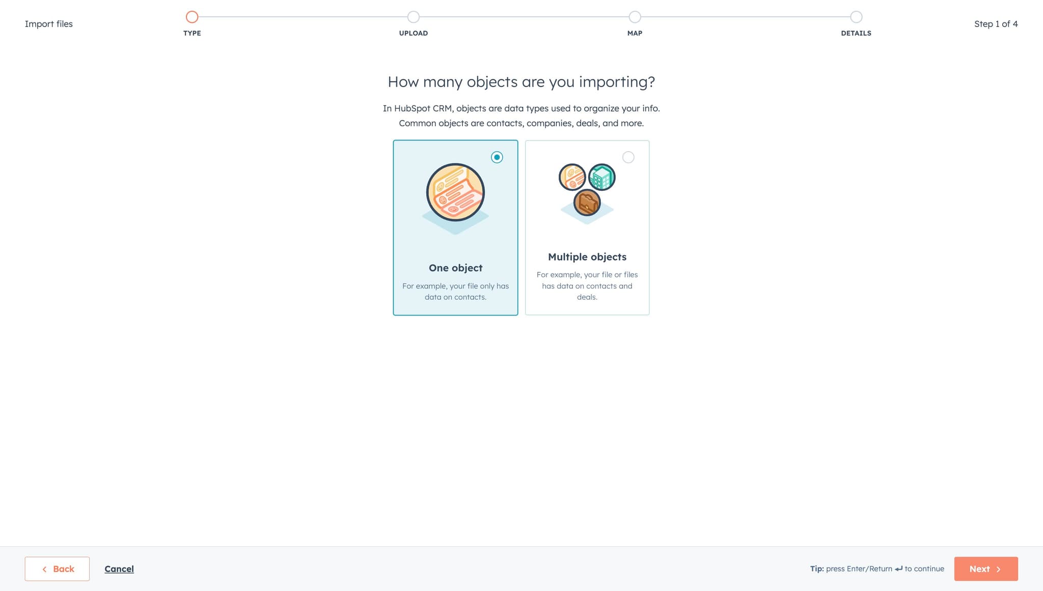 Advance to object mapping