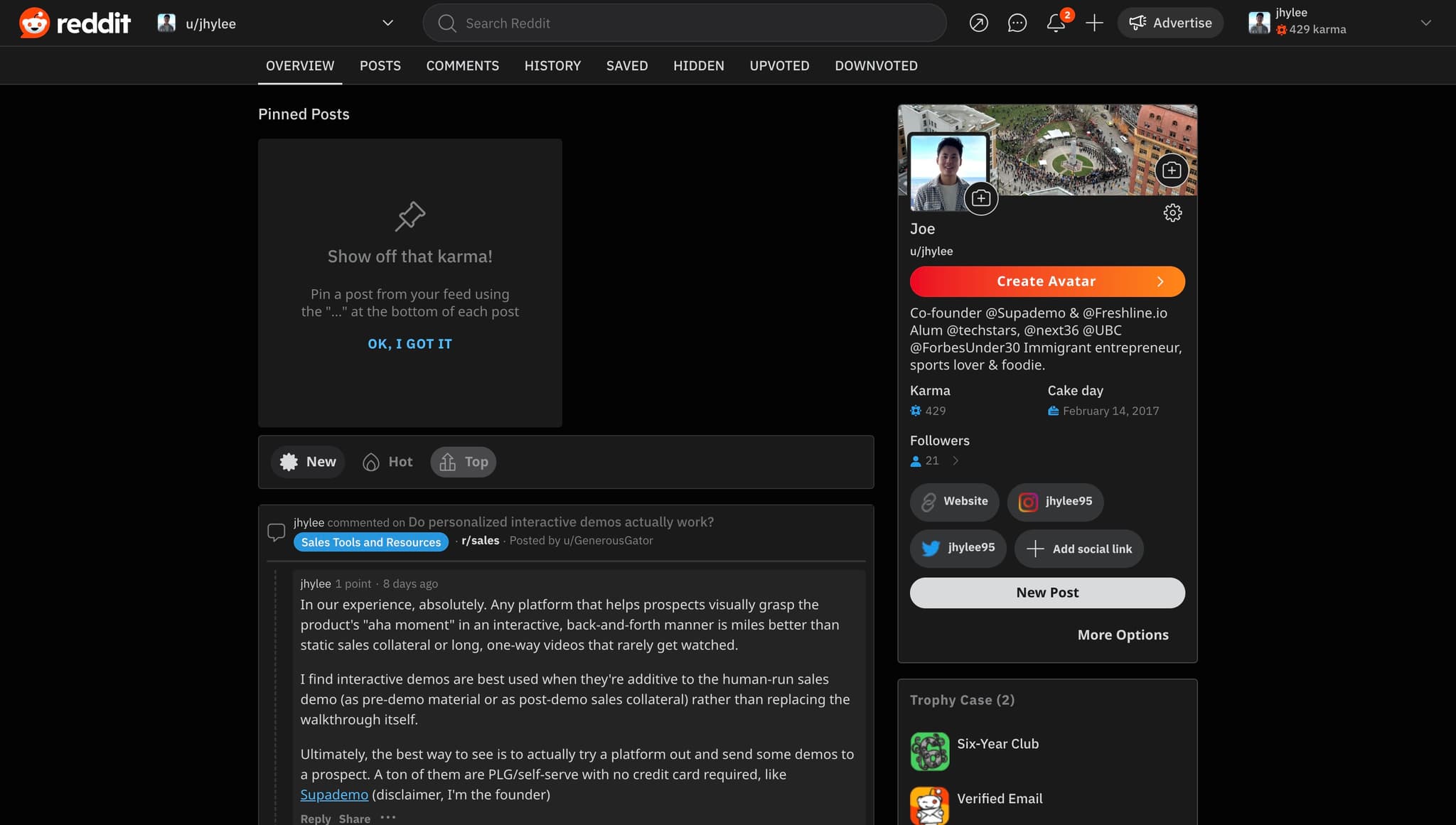 Select the top posts filter