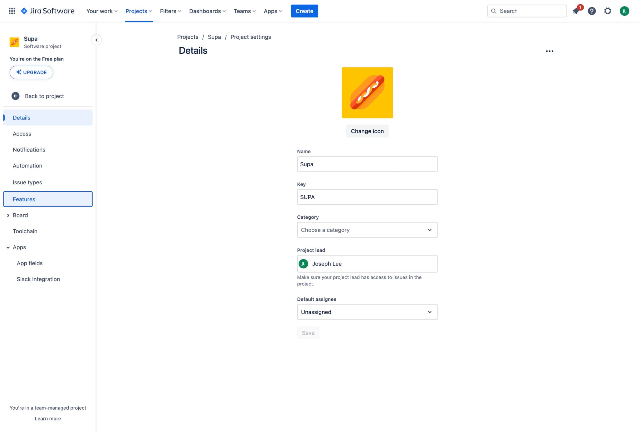 Navigate to Features