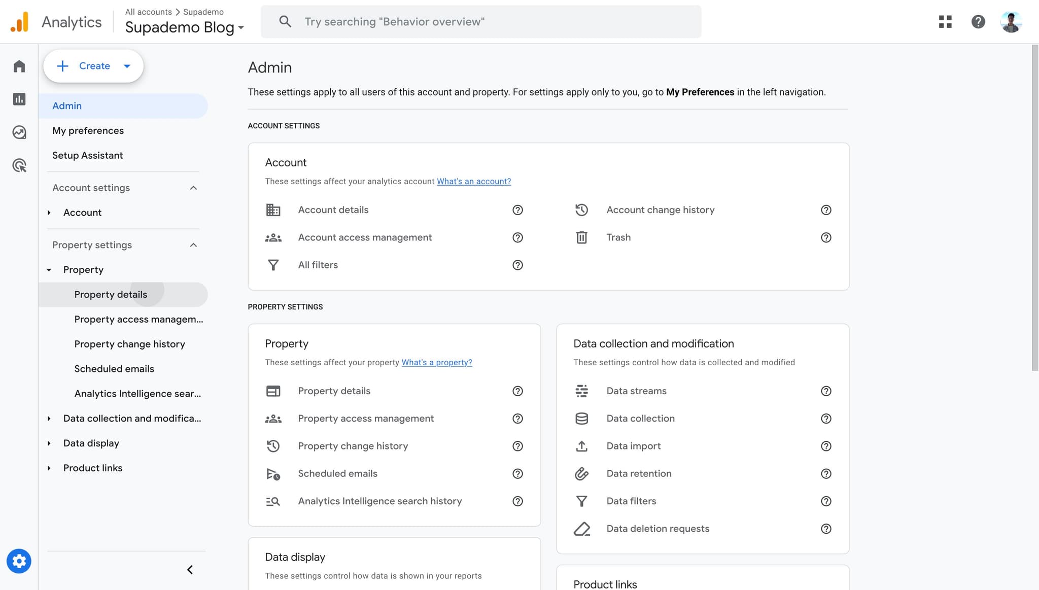 Open Property details