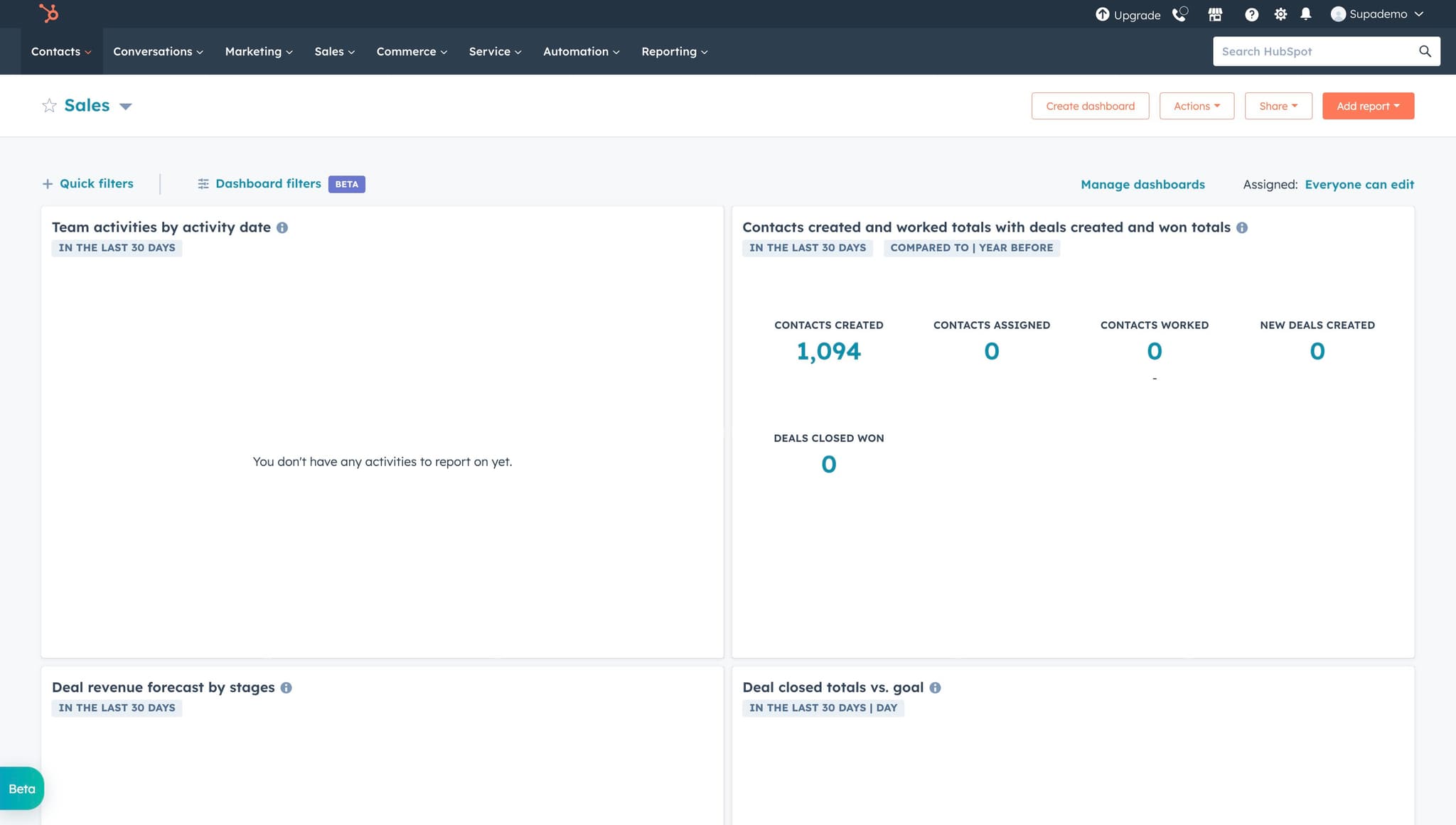 Access the Contacts menu