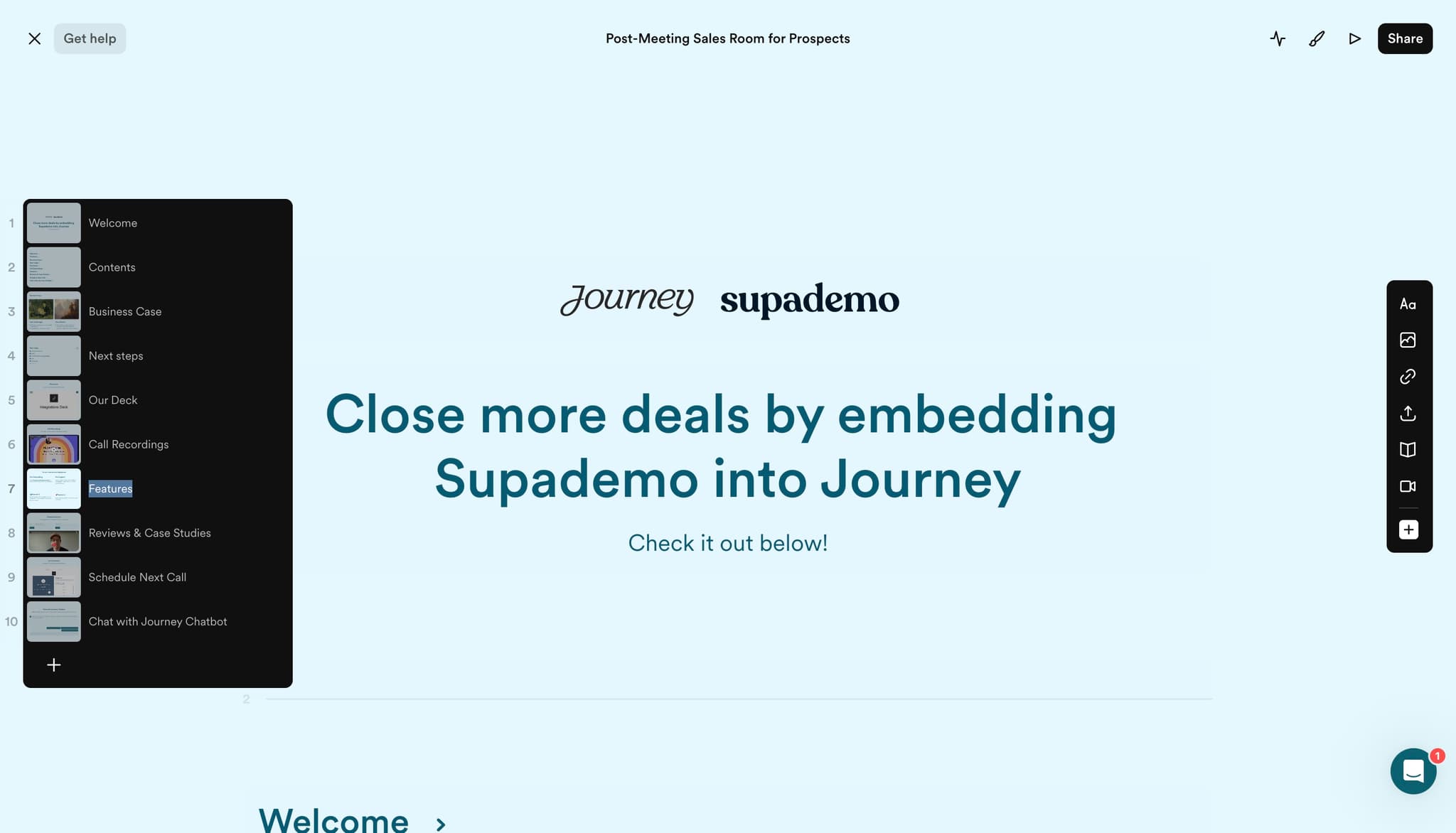 Select the interactive content option