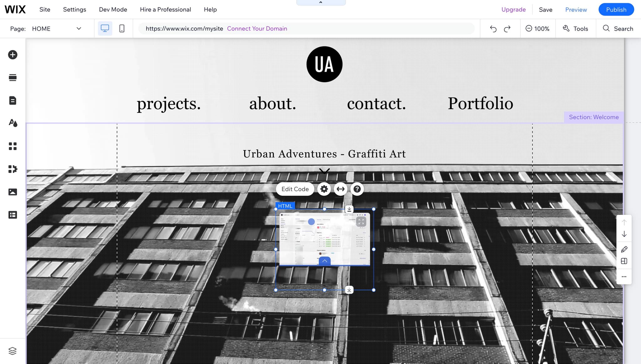 Access the Add Elements panel